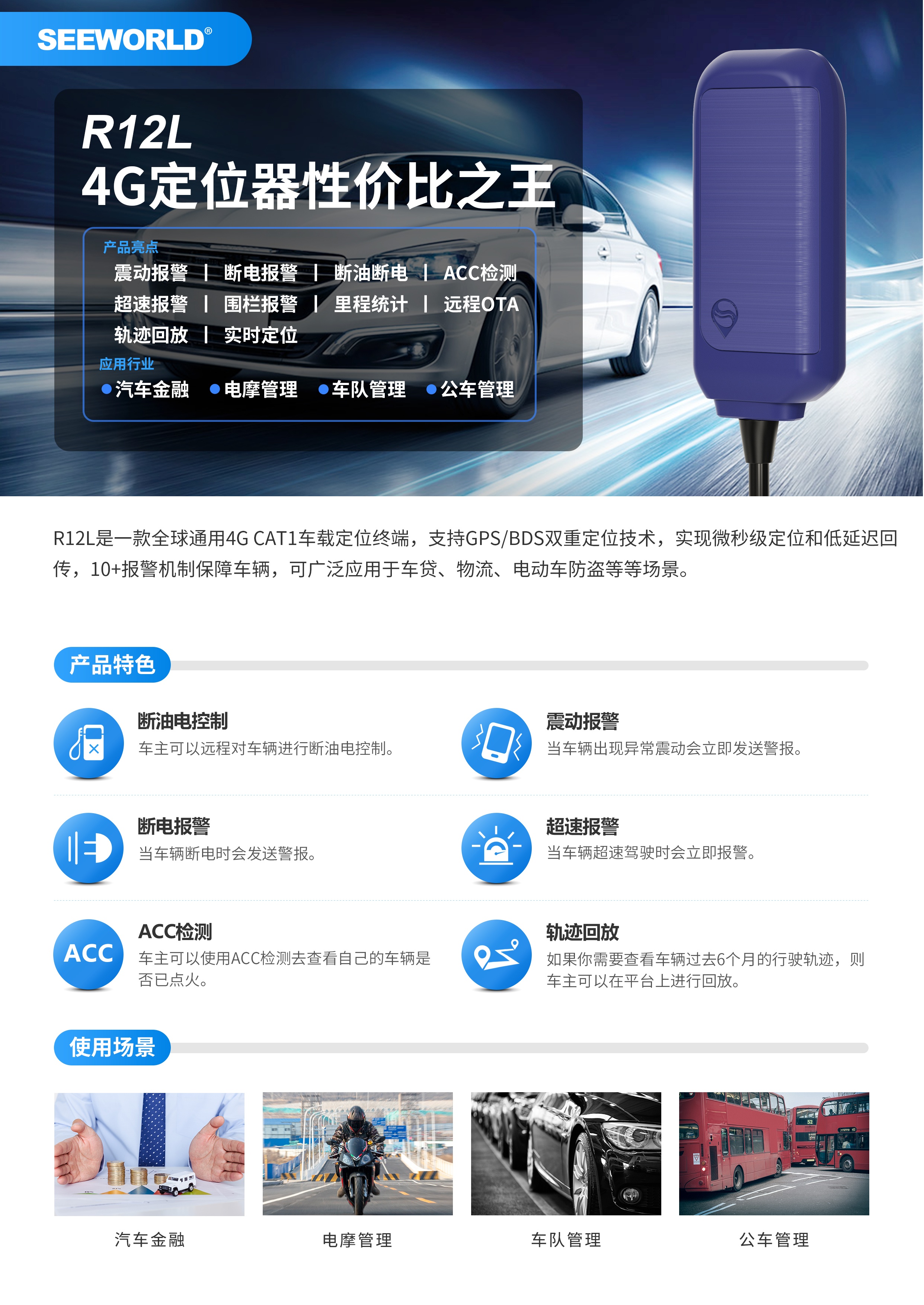 新品上市 | 全新外觀，多功能超高性價(jià)比的4G Cat1車載定位器！